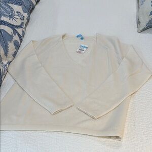 NWT Cashmere ivory McLaughlin sweater sz M